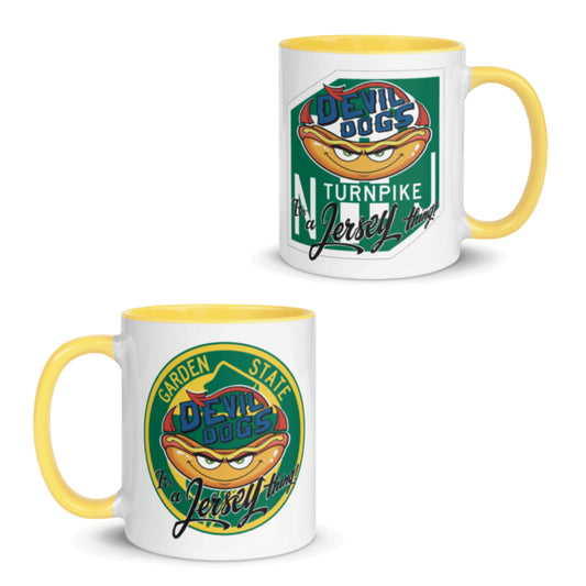 Devil Dogs - Mug with Color Inside - JERSEY  (ONLY 1, TWO SIDED MUG)