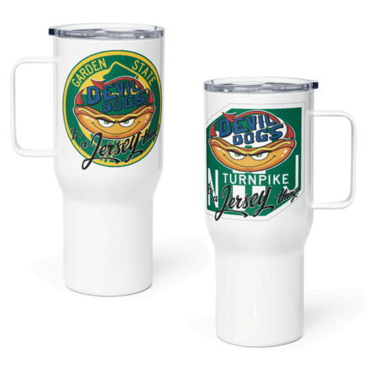 Devil Dogs - Travel Mug W/ Handle - JERSEY (ONLY 1, TWO SIDED MUG)