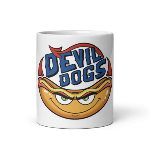 Devil Dogs - White Glossy Mug - Single LOGO