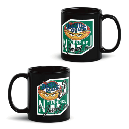 Devil Dogs - Black Glossy Mug - TURN/HO  (ONLY 1, TWO SIDED MUG)