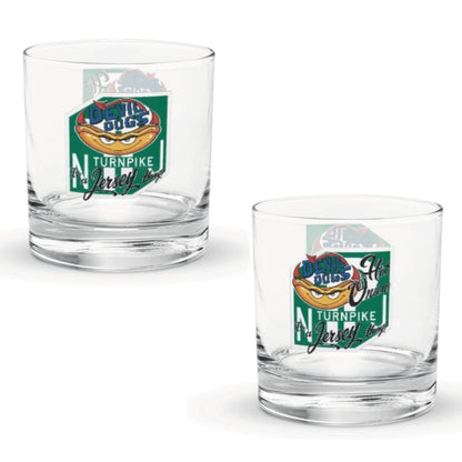 Devil Dogs - Rocks Glass - TURN/HO (ONLY 1, TWO SIDED GLASS)