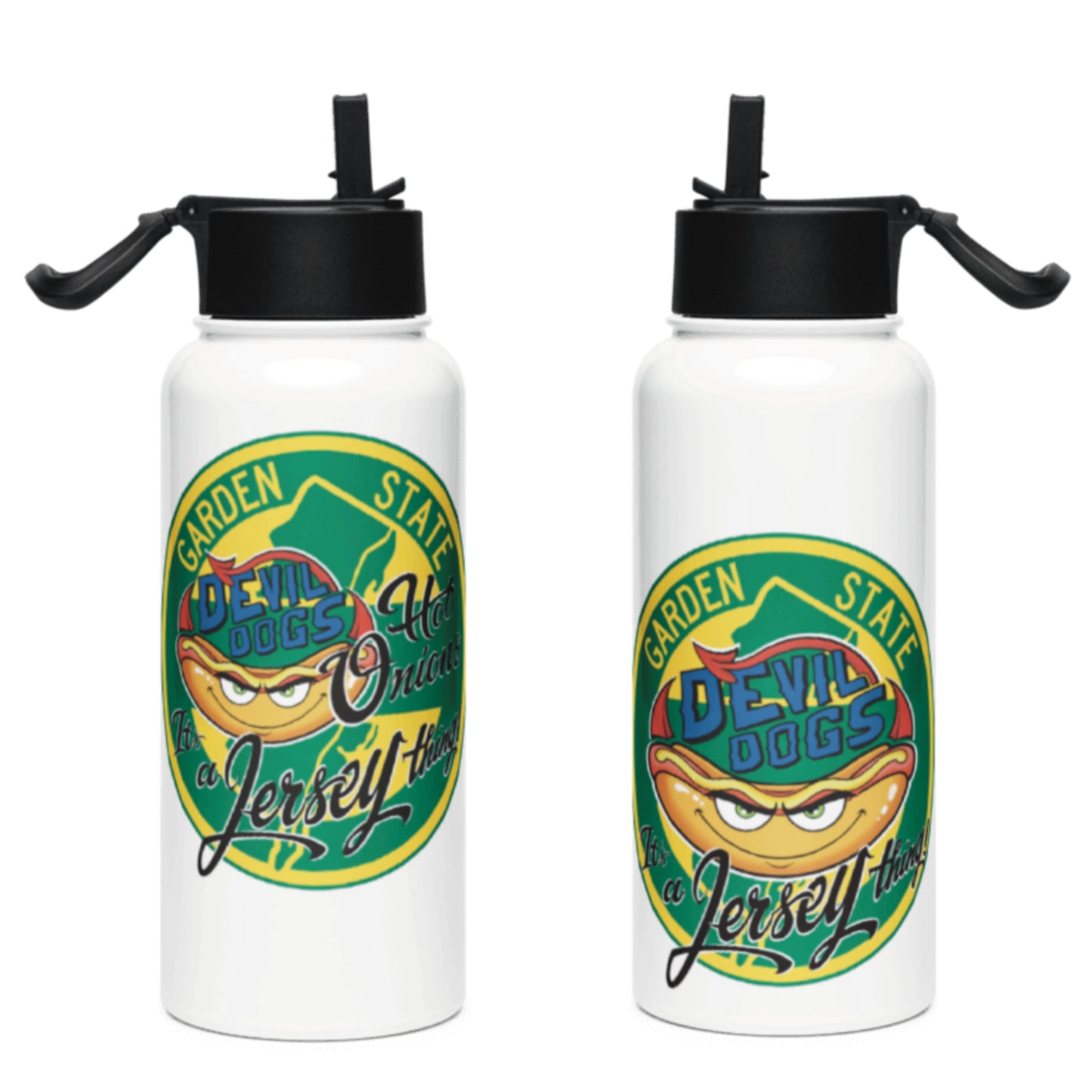 Devil Dogs - Stainless Steel Bottle W/Straw Lid - PARK/HO (ONLY 1, TWO SIDED BOTTLE)